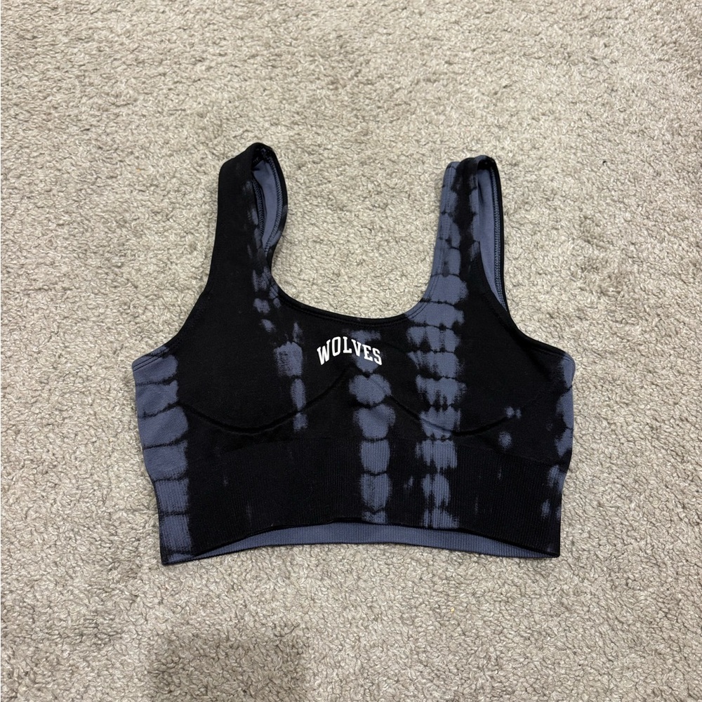 Darc Sport black and Gray Tie-Dye Sports Bra
